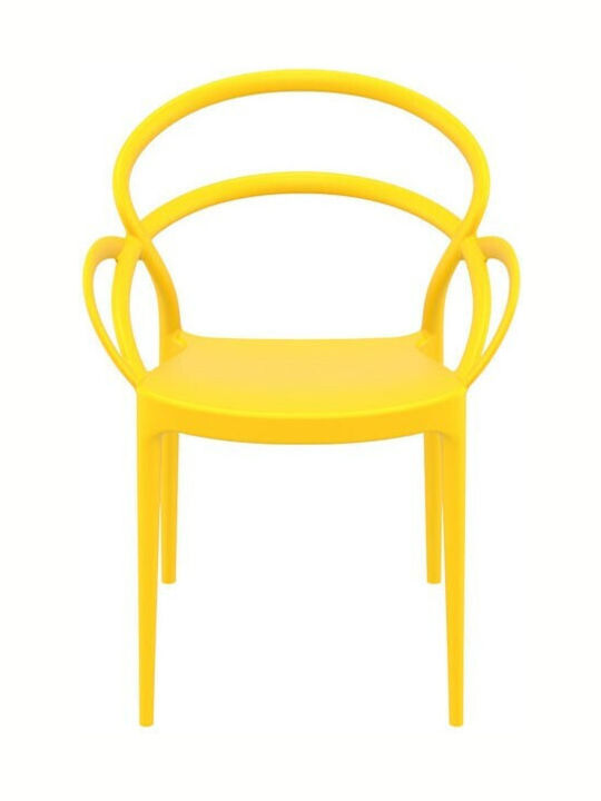 Outdoor Chair Polypropylene Mila Yellow 58x74x98cm