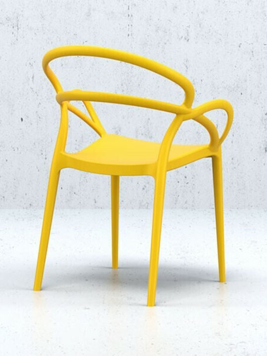 Outdoor Chair Polypropylene Mila Yellow 58x74x98cm