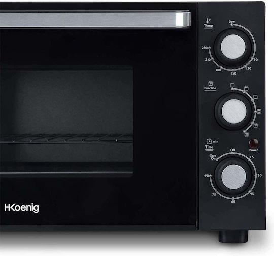 HKoenig Ηλεκτρικό Φουρνάκι 30lt Χωρίς Εστίες Μαύρο