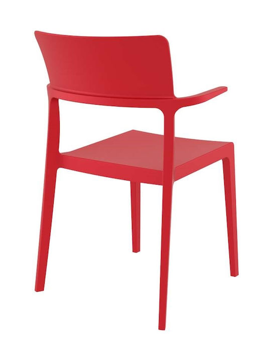 Scaun de exterior Polipropilenă Plus Roșu 58x55x84cm