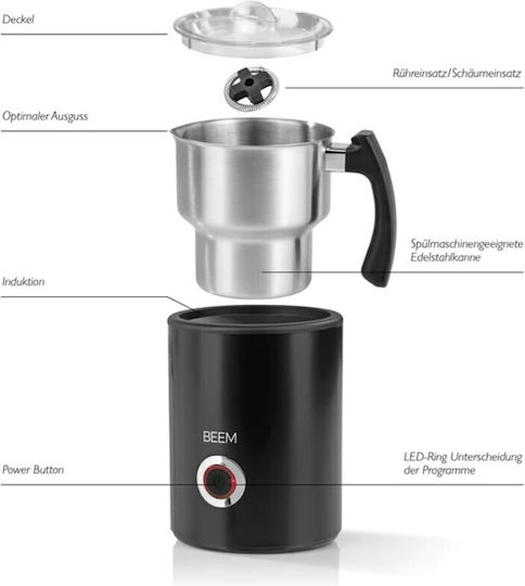 Beem Device for Hot & Cold Milk Froth with Non-stick Coating 500ml