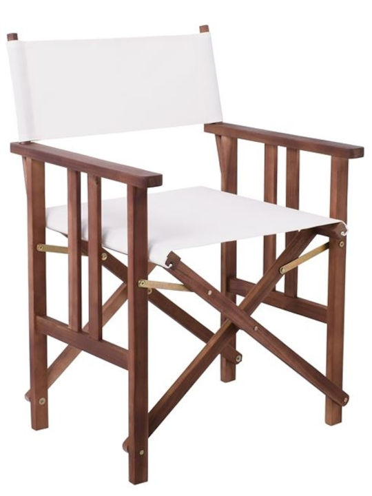 Outdoor-Sessel Hölzernes White 58x54x85εκ.