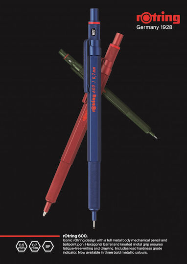 Rotring 600 Green Mechanical Pencil 0,5mm 3026981142680