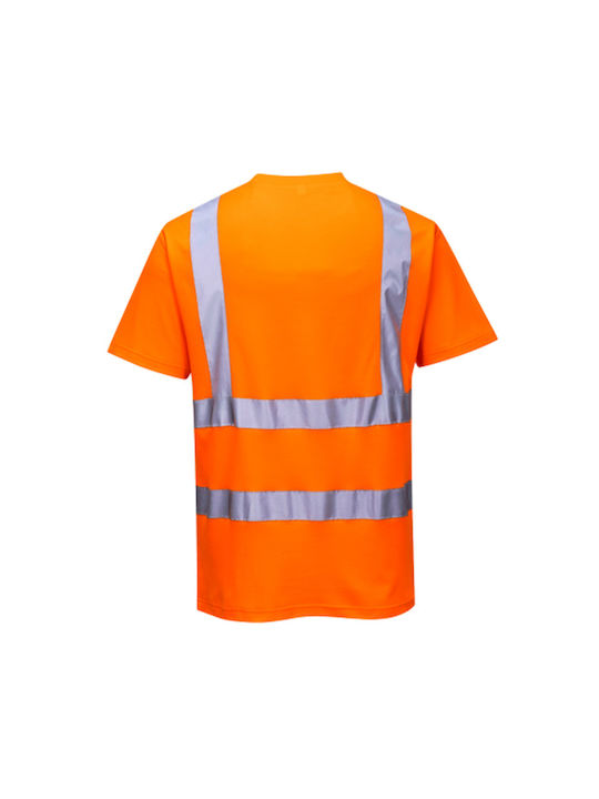 Tricou Scurt cu Benzi Reflectorizante Portocaliu S170ORR Portwest