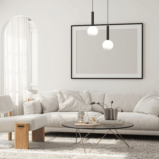 Eko Light Κρεμαστό Φωτιστικό Μαύρο με Ντουί G9 10x10εκ.