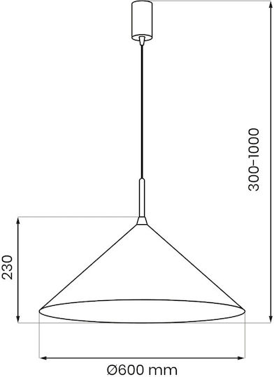 Eko Light Κρεμαστό Φωτιστικό Λευκό 60x60εκ.