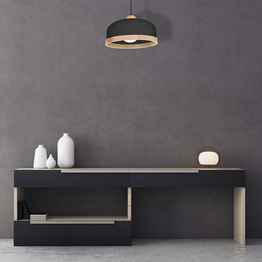 Eko Light Hängelampe Schwarz 32x32cm.