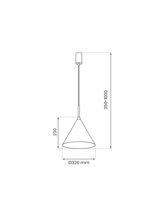 Eko Light Висящо Осветително Тяло Бял 32x32см.