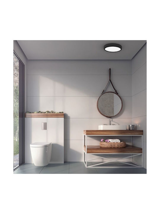 Eko Light Plafonieră de Tavan Neagră cu LED Integrat