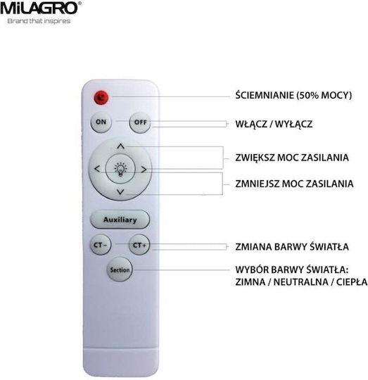 Eko Light Plafonieră de Tavan Neagră cu LED Integrat