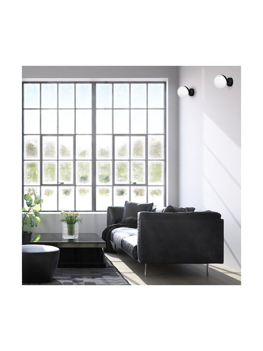 Eko Light Lumină de Perete cu Soclu E14 Negru 15cm