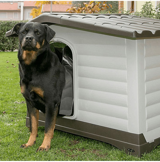 Ferplast Door Dog for Home Dogvilla 110 made of Plastic in White Color 29.6 x x 46.9cm