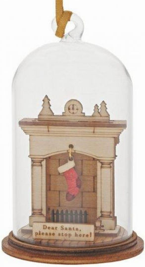 Ornament Stoliți Moș Crăciun Din Lemn Multicolor 5x8.5cm