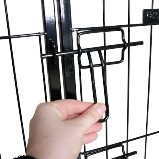 Kerbl Dog Puppy Enclosure Сгъваемо Парк за Кучета от Метал в Черен Цвят 77 x 80см.
