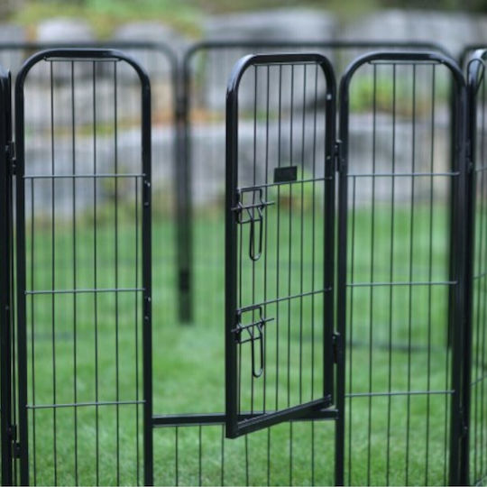 Kerbl Dog Puppy Enclosure Сгъваемо Парк за Кучета от Метал в Черен Цвят 77 x 80см.