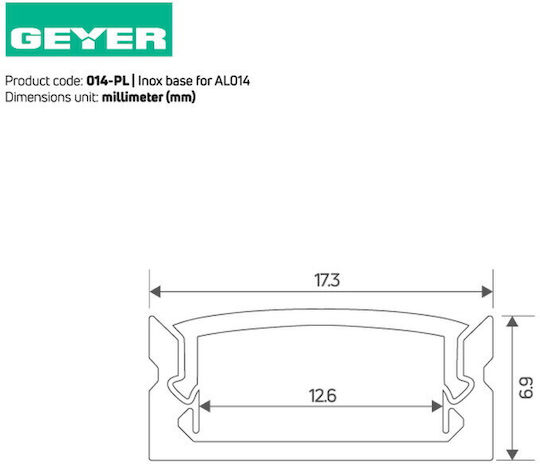 Geyer Στήριγμα για Ταινίες LED 014-PL