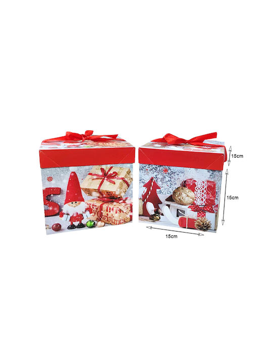 Weihnachtliche Kunststoff Figur Box 15x15x15cm 12Stück Box