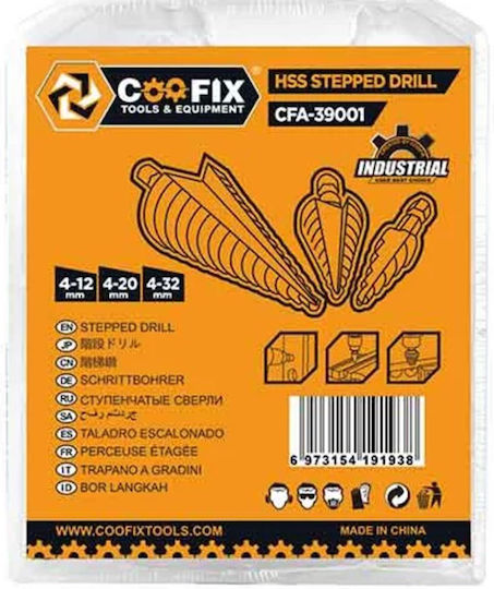 Coofix Set of 3 Conical Drills HSS for Metal