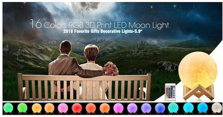 Dekorative Lampe Mondlicht Weiß