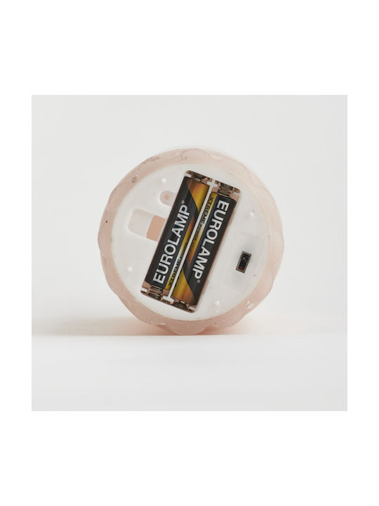 Eurolamp Διακοσμητικό Φωτιστικό LED Θερμό Λευκό Κερί 7x12εκ.