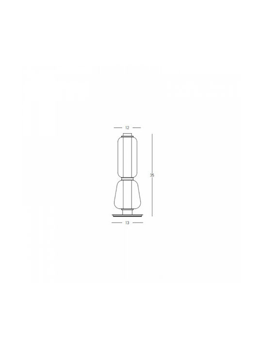 Zambelis Lights Διακοσμητικό Φωτιστικό LED Θερμό Λευκό 3000K 13x13x35εκ.
