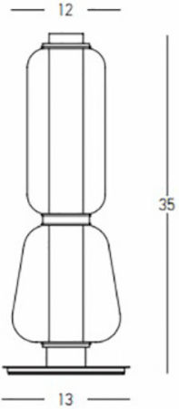 Zambelis Lights Διακοσμητικό Φωτιστικό LED Θερμό Λευκό 3000K 13x13x35εκ.