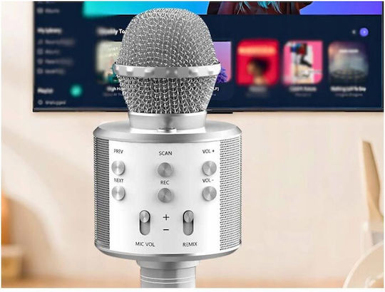 Wireless Karaoke Microphone AT27 Silver