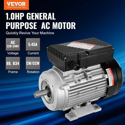 Single-phase Electric Motor 0.75 Kw 1400 Rpm 80 B34 Frame