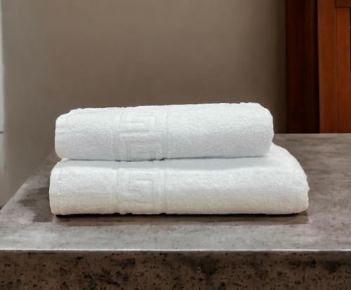 Linea Home Hotelhandtuch Gesicht 90x50cm Weiß Meander