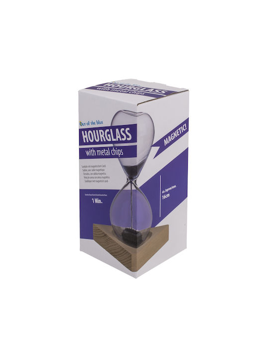 ArteLibre Office Hourglass Decoration from Glass 16cm in Beige color