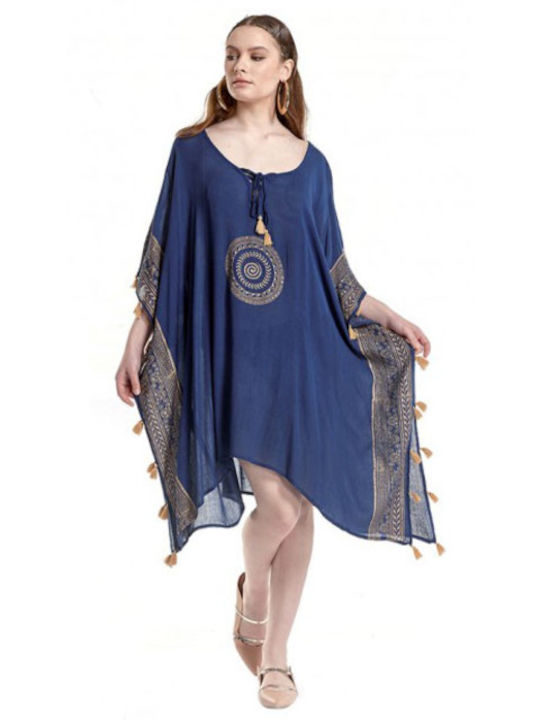 Kaftan Scurt Albastru Platinum 9035