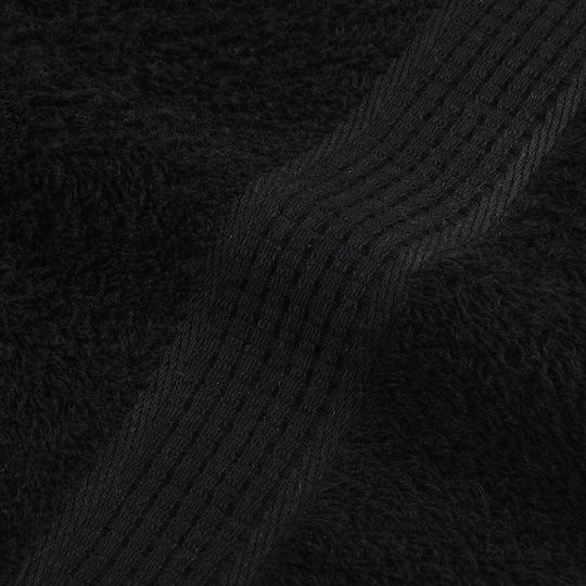 vidaXL Set 10 Hotel Pool and Beach Towels 200x80 cm 360gsm Black
