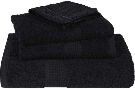 vidaXL Set 2 Hotel Pool and Beach Towels 200x80 cm 360gsm Black