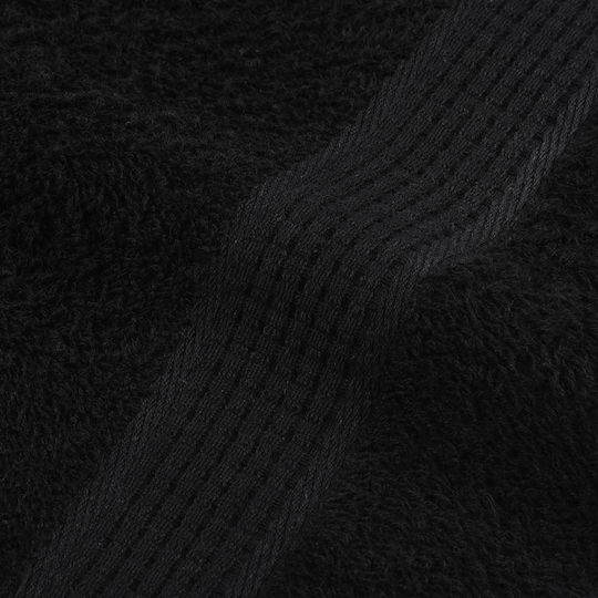 vidaXL Set 2 Hotel Pool and Beach Towels 200x80 cm 360gsm Black