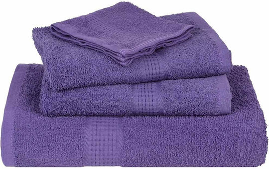 vidaXL Set 4 Hotel Pool and Beach Towels 200x80 cm 360gsm Purple