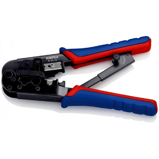 Knipex Ethernet Internet Cable Crimping Plier RJ12, RJ45 with Cable Cutter & Ratchet Mechanism (Length 190mm)