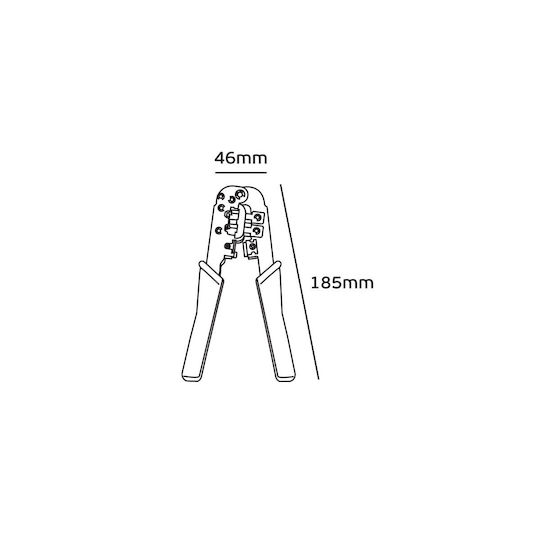 VK Lighting Πρέσα Ακροδεκτών Δικτύου RJ12, RJ11, RJ45 με Απογυμνωτή