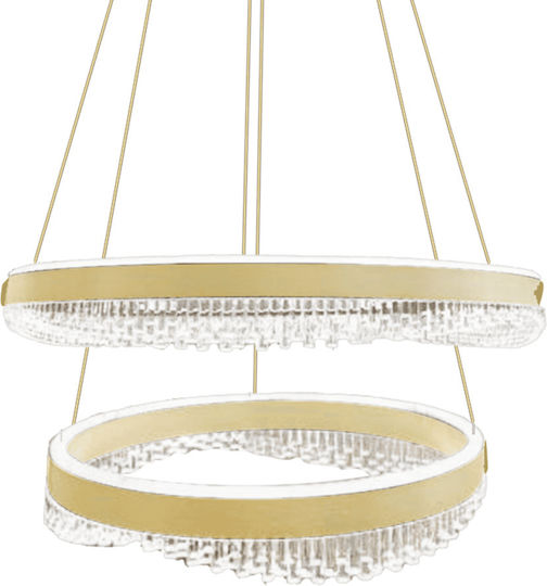 Eko Light Висящо Осветително Тяло Златист 60x60см.