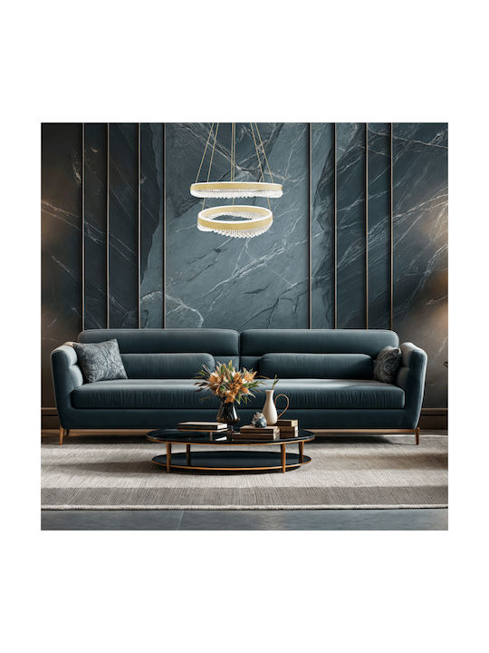 Eko Light Висящо Осветително Тяло Златист 60x60см.