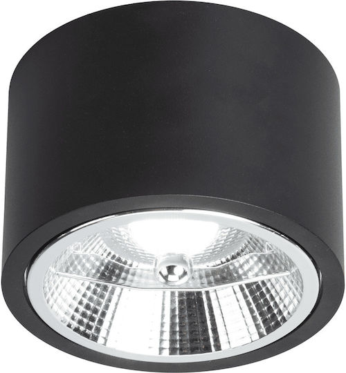 Eko Light Μονό Σποτ με Ντουί AR111 σε Μαύρο Χρώμα