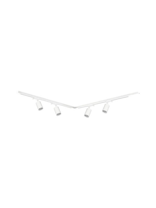 Eko Light Spot with 4 Lights and with Socket GU10 in White Color