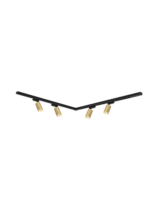Eko Light Spot with 4 Lights and with Socket GU10 in Gold Color