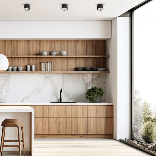 Eko Light Μονό Σποτ με Ντουί AR111 σε Μαύρο Χρώμα