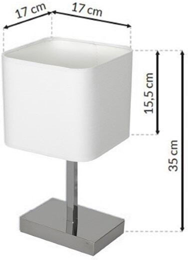 Eko Light Tischlampe für Fassung E27 mit Weiß Schirm und Basis
