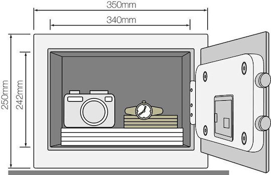Yale YSV/250/DB1 Safe with Digital Lock L35xW25xH25cm