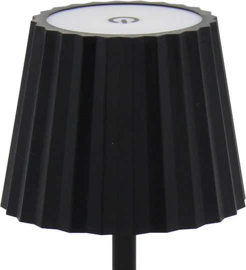 Keskor Metal Table Lamp LED with Black Shade and Base