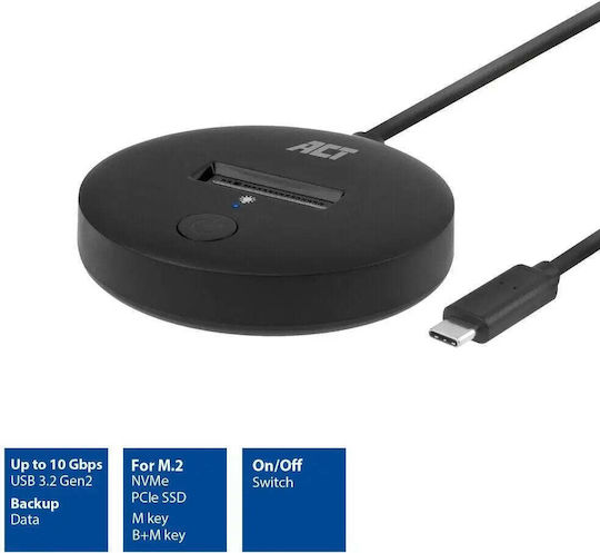 Act Docking Station Usb-c M.2 Nvme Pcie Ssd 10 Gbps