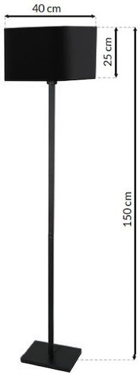 Eko Light Stehleuchte H150cm. Schwarz