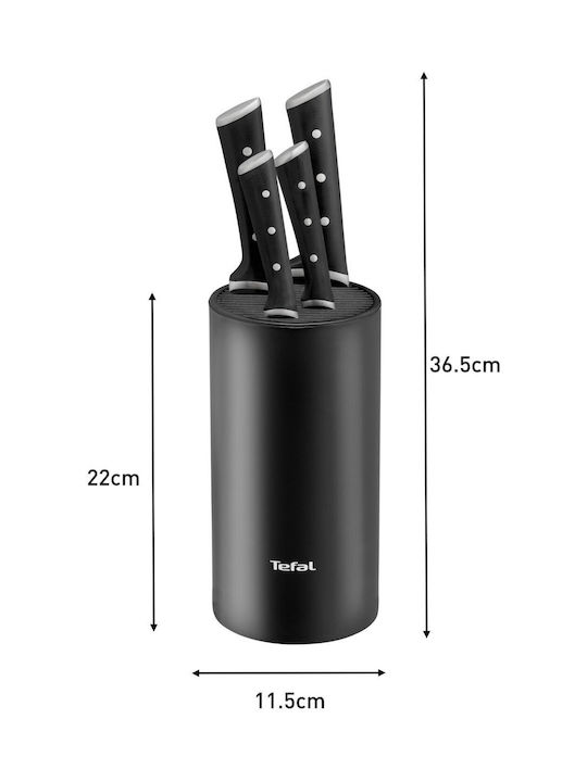Tefal Ice Force Messerset mit Block aus rostfreiem Stahl 4Stück