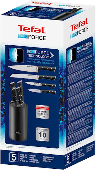 Tefal Ice Force Σετ Μαχαίρια με Βάση από Ανοξείδωτο Ατσάλι 4τμχ